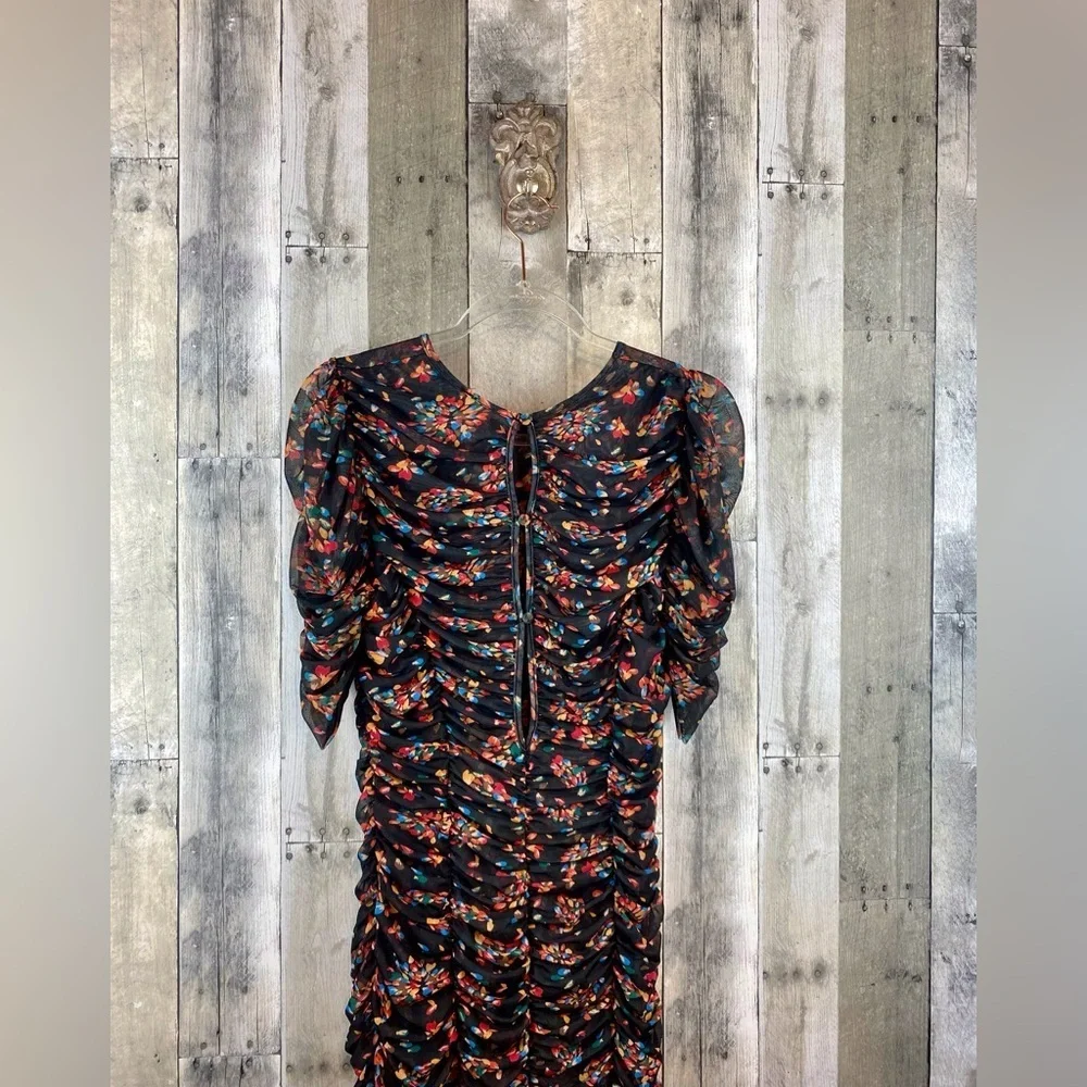 Free People Briella Midi Dress in Twilight Combo Size Medium.
